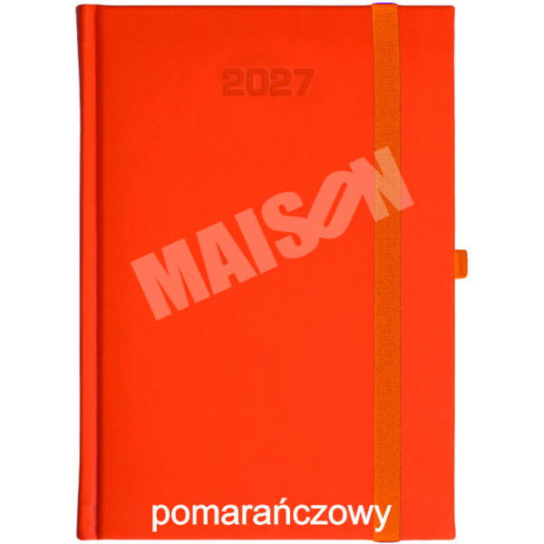 Kalendarz Porcellana zamykany na gumkę dzienny A5 2027 z grawerem
